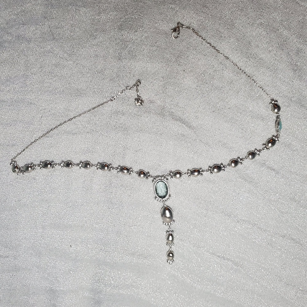 Swarovski Crystal Nocturne Long‎ Green Blue Clear Stones Silver Tone Swan Logo - Picture 9 of 11